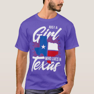 American Patriotic Flag Texas Girl Texan T-Shirt
