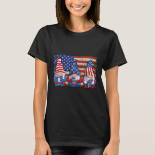 American Patriotic Gnomes Usa Independence Day 4th T-Shirt