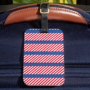 American patriotic luggage tag