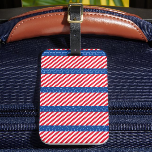 American patriotic  luggage tag (Front Insitu 2)