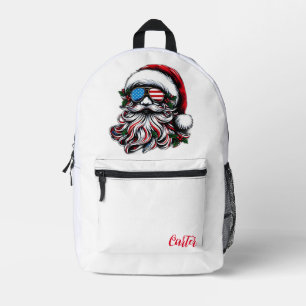 American/Patriotic Santa Printed Backpack