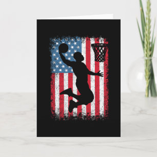 American Patriotic Sketll 4th Of July Usa Flag Men Card