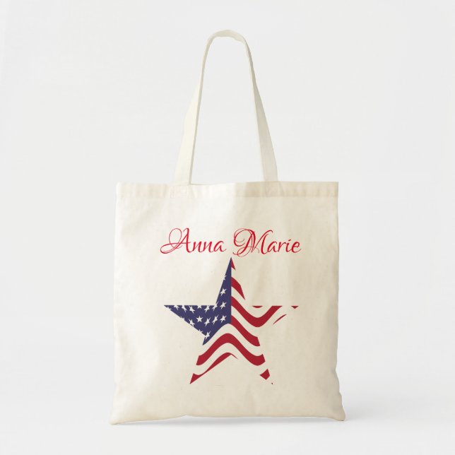 American Patriotic Star Tote Bag (Front)