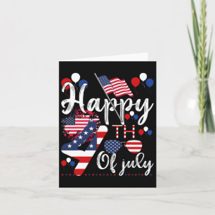 American Patriotic Us Flag Alien Happy 4th Of July Card