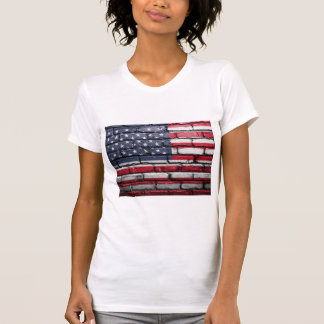 American Patriotic US Flag on the Wall T-Shirt