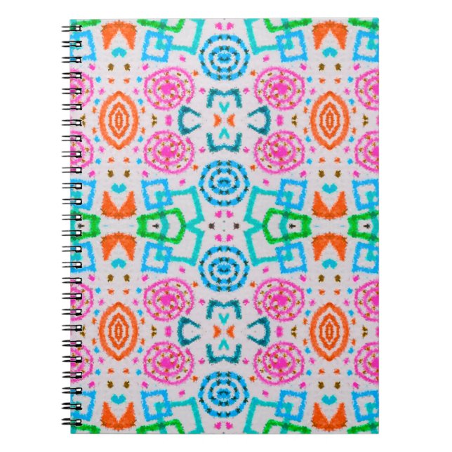 American pattern. Ikat seamless print. Fashion che Notebook (Front)