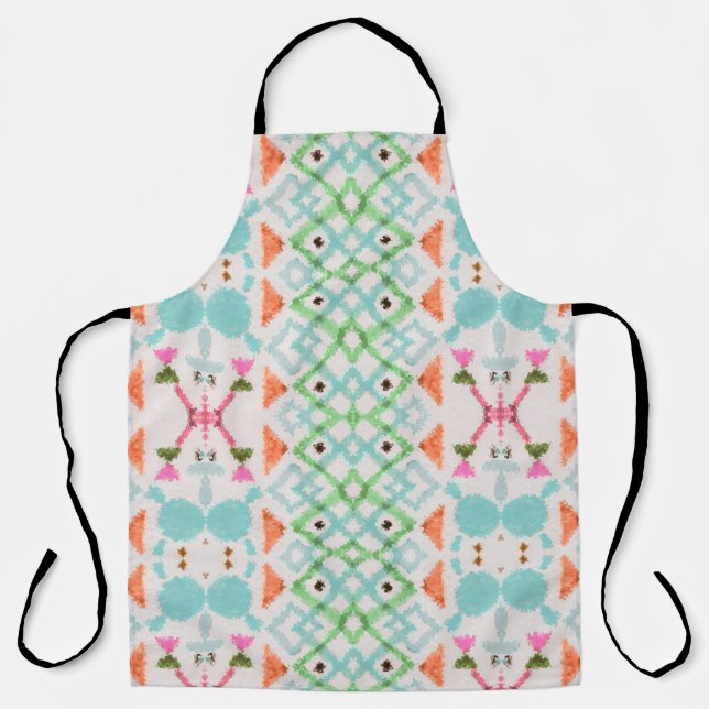 American pattern. Ikat seamless print. Vintage per Apron (Front)