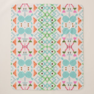 American pattern. Ikat seamless print. Vintage per Sherpa Blanket