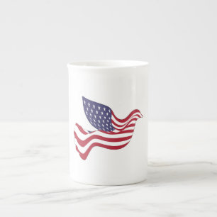 AMERICAN PEACE DOVE BONE CHINA MUG