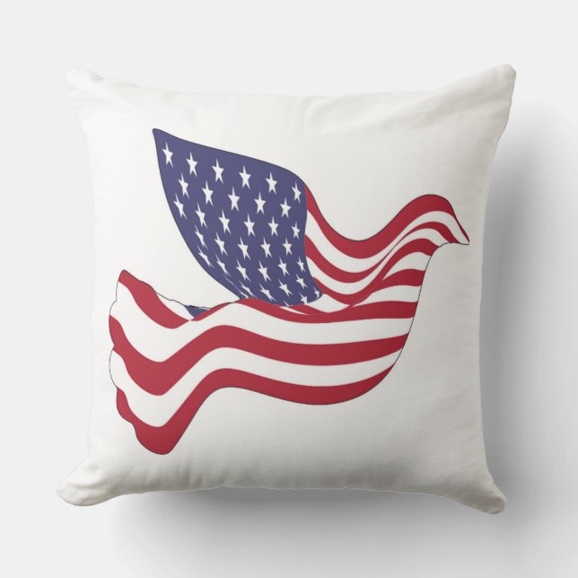 AMERICAN PEACE DOVE CUSHION (Front)