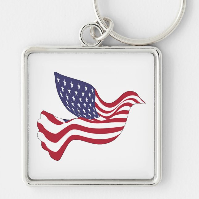 AMERICAN PEACE DOVE KEY RING (Front)