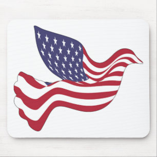 AMERICAN PEACE DOVE MOUSE PAD