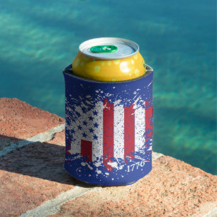 American Peace Flag 1776 American State National Can Cooler