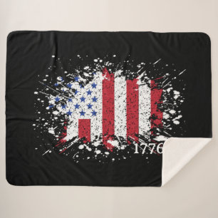 American Peace Flag 1776 American State National S Sherpa Blanket