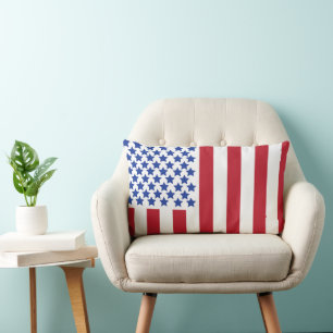 American Peace Flag American State National Lumbar Cushion