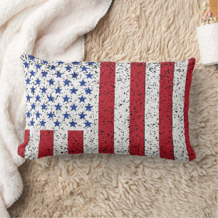 American Peace Flag American State National Lumbar Cushion