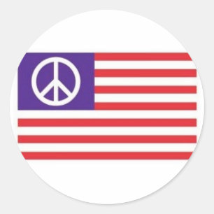 American Peace Flag Classic Round Sticker