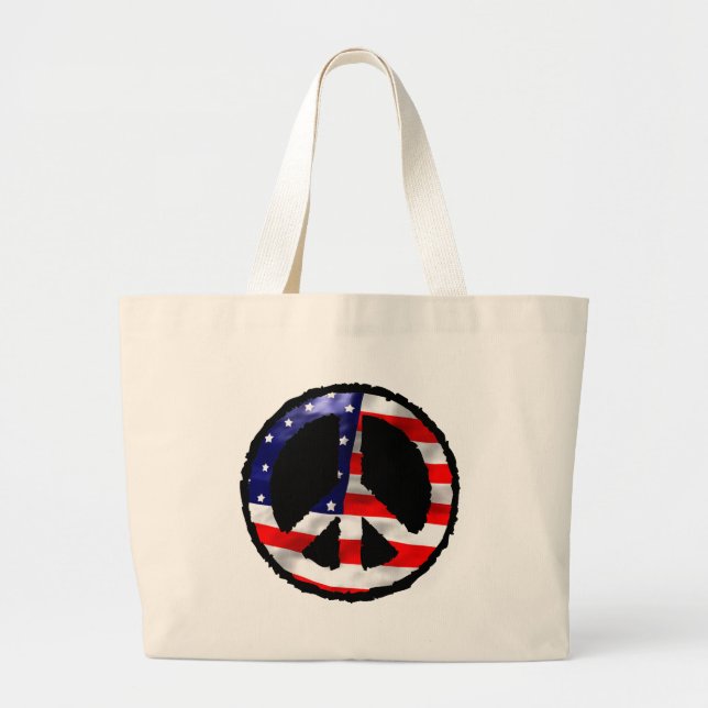 American Peace Large Tote Bag (Front)