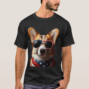 American Pembroke Welsh Corgi Dog 4th Of July Ince T-Shirt