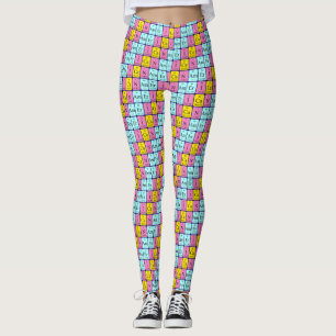 American periodic table word patriotic leggings 1