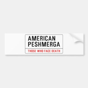 AMERICAN PESHMERGA BUMPER STICKER