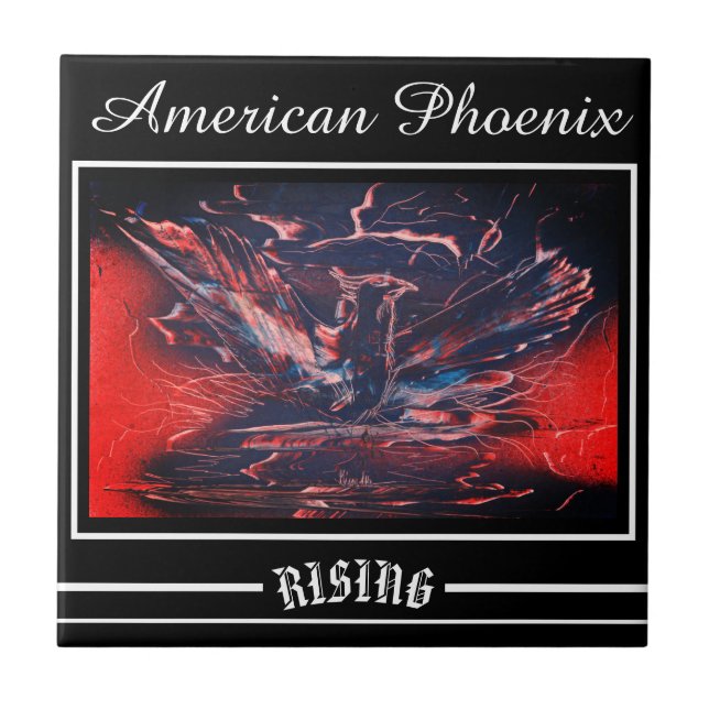 American Phoenix Bird Rising Tile (Front)
