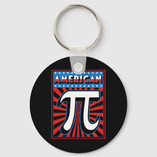 American Pi Patriotic Usa Flag Pie Lover Funny Mat Key Ring