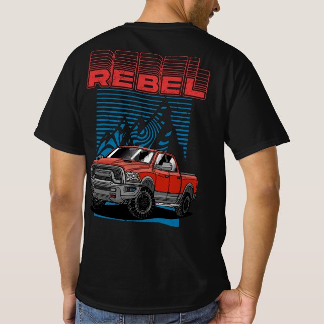 American Pickup Truck RAM 1500 Rebel T-Shirt (Back)