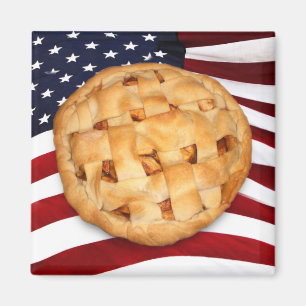 American Pie (Apple Pie with American Flag) Magnet