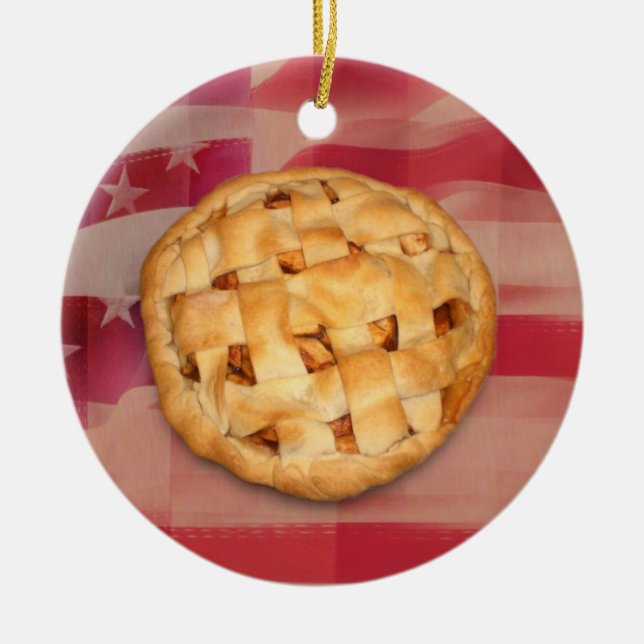 American Pie Ceramic Tree Decoration (Front)