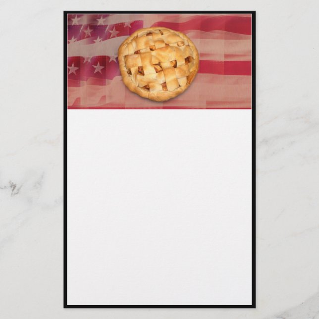 American Pie on Old Glory Stationery (Front)