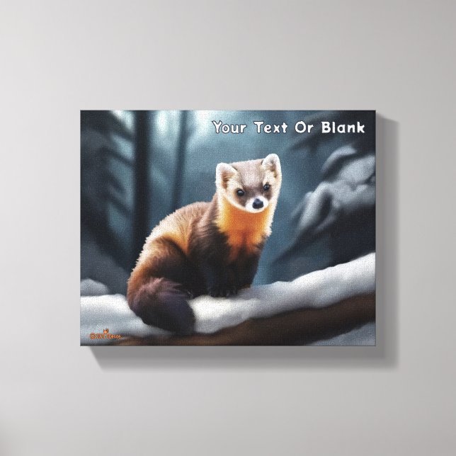 American Pine Marten Canvas Print (Front)