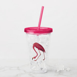 American Pink Flamingo Vintage Acrylic Tumbler