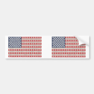 American Pirate Flag Bumper Sticker
