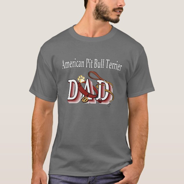 American Pit Bull Dad Apparel T-Shirt (Front)