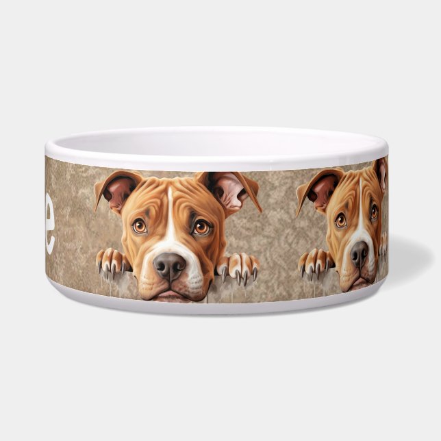 American Pit Bull Peeking Puppy Dog Pet (Right)