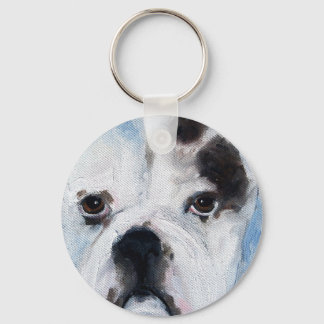 American pit bull puppy Keychain