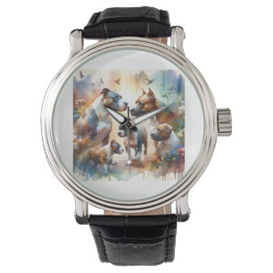 American Pit Bull Terrier 040624AREF113 - Watercol Watch
