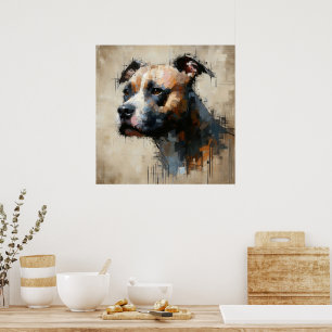 American Pit Bull Terrier Art Poster