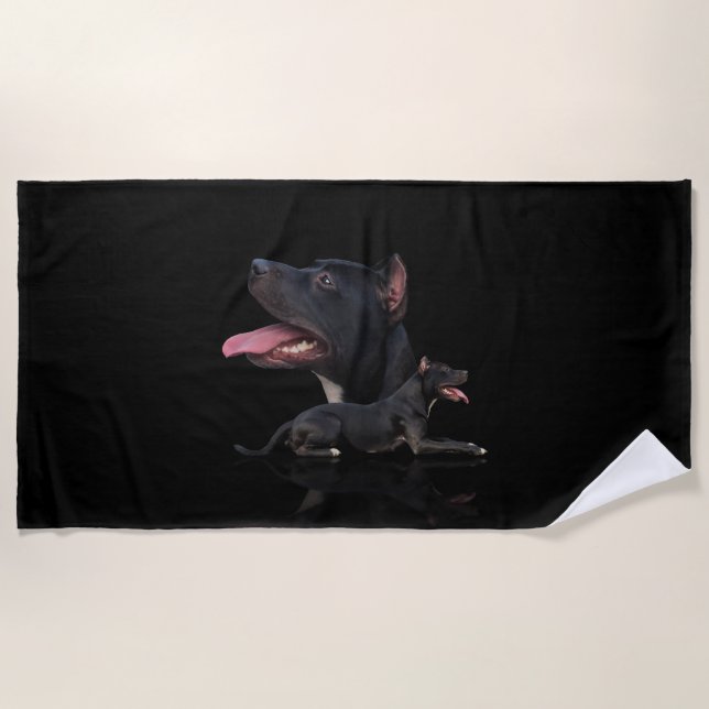 American Pit Bull Terrier Beach Towel (Front)