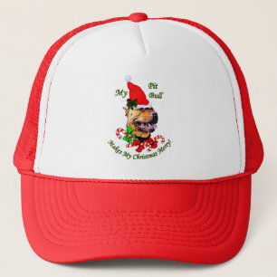 American Pit Bull Terrier Christmas Gifts Trucker Hat