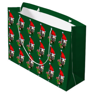 American Pit Bull Terrier Christmas Large Gift Bag