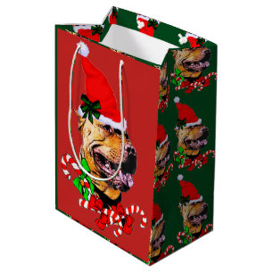 American Pit Bull Terrier Christmas Medium Gift Bag