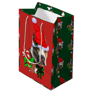 American Pit Bull Terrier Christmas Medium Gift Bag