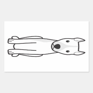 American Pit Bull Terrier (Cropped Ears) Rectangular Sticker