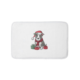 American Pit Bull Terrier Dog Christmas Outfits Sa Bath Mat