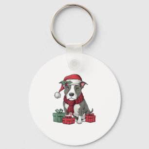 American Pit Bull Terrier Dog Christmas Outfits Sa Key Ring