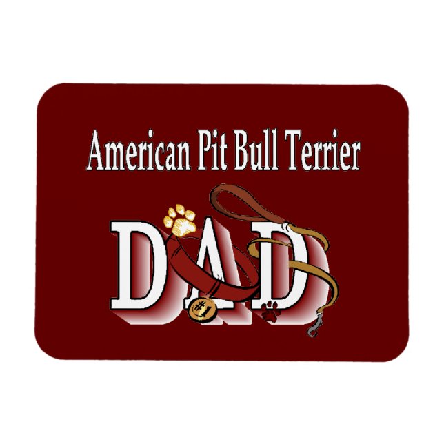 American Pit Bull Terrier Dog Dad Magnet (Horizontal)