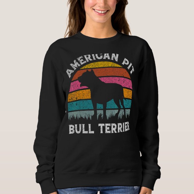 American Pit Bull Terrier Dog  Sunset Sweatshirt (Front)
