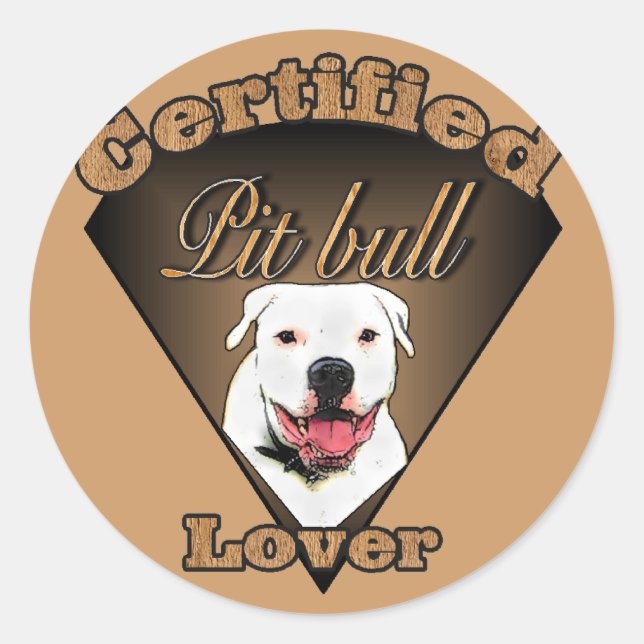 American Pit Bull Terrier Gifts Classic Round Sticker (Front)